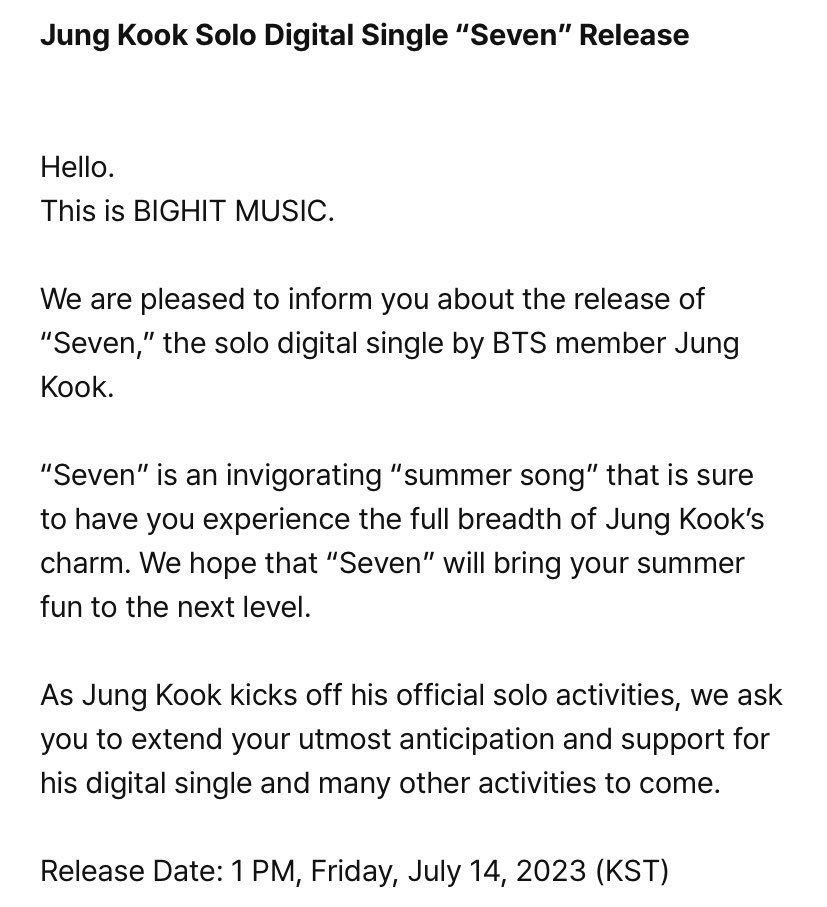 THE DRAMA PARADISE | BTS's JungKook Announces New Solo Single ‘Seven’